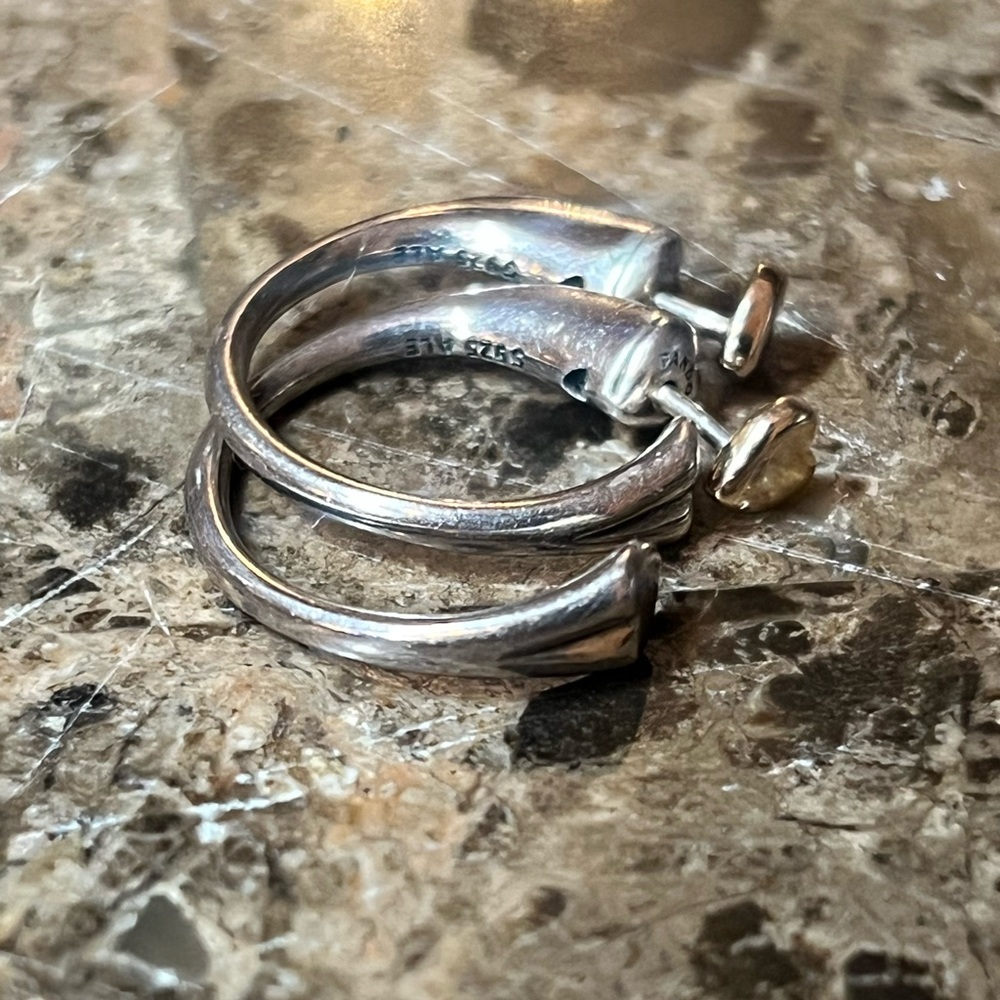 Pandora ALE two hearts 💕 hoop earrings - Picture 5 of 9